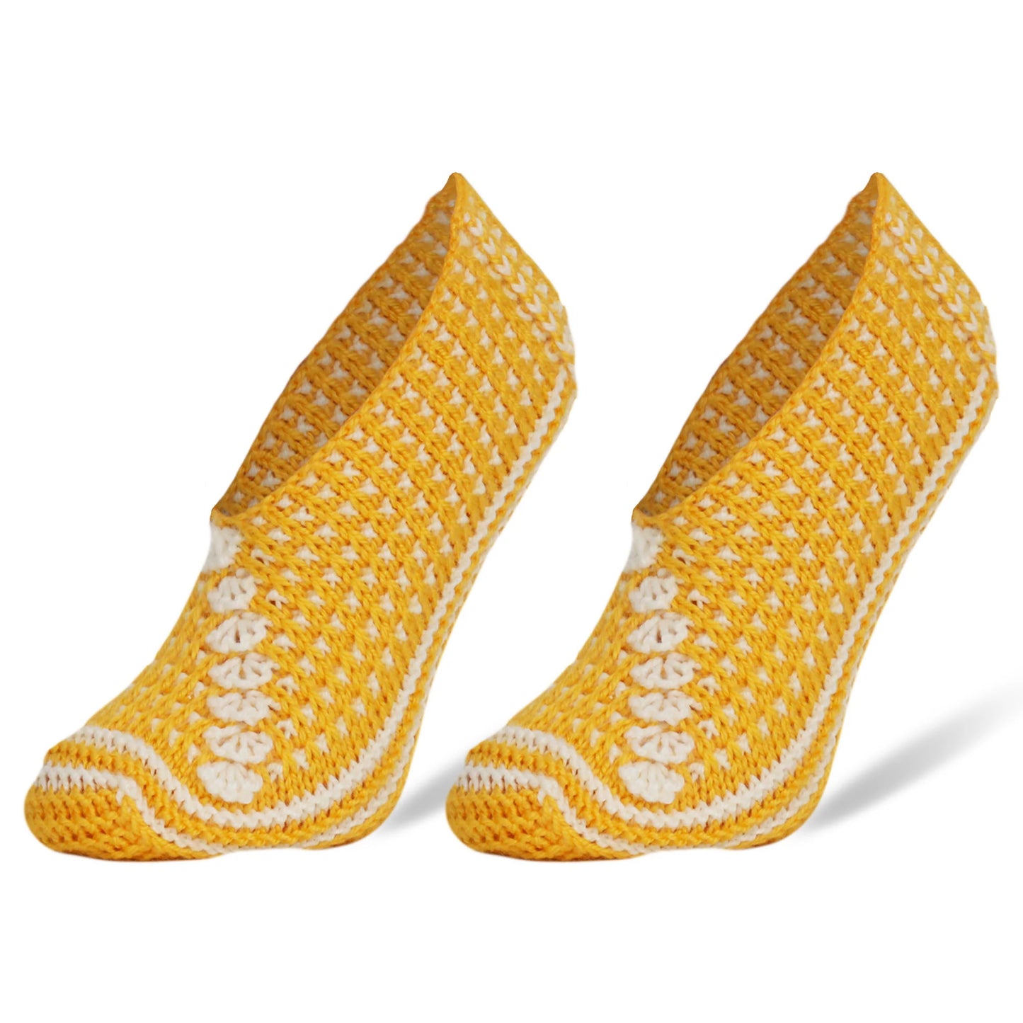 Crochet Hand Knit Slippers for Women Socks 1 Pair Shoe Size 5-7